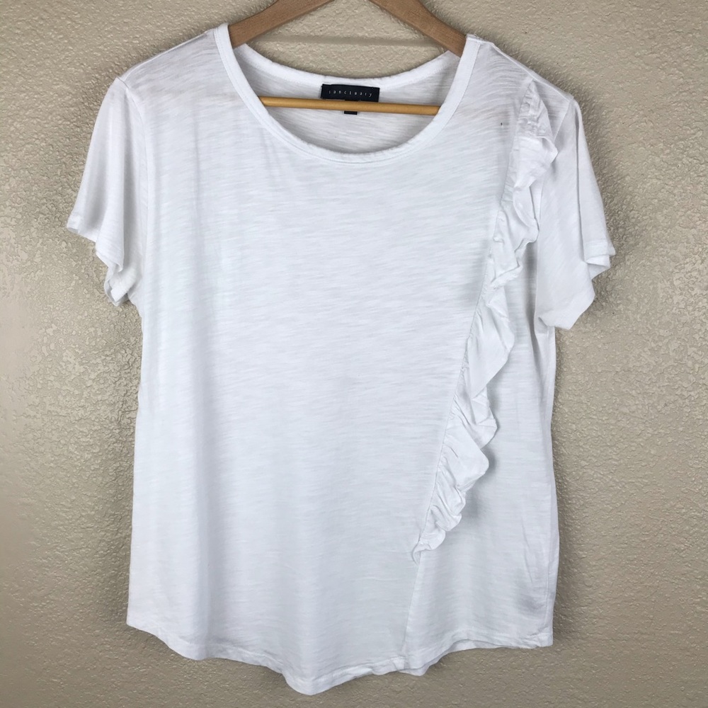 Anthropologie | Sanctuary Gia Ruffle Trim Tee - Picture 2 of 7